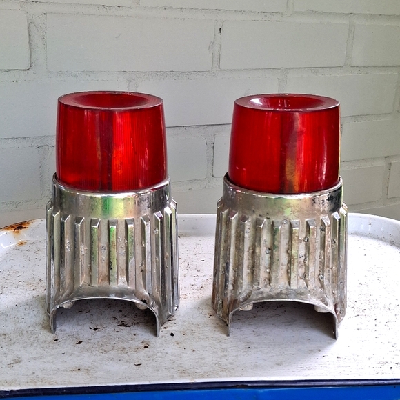 RARE Original Pair 1961 Plymouth Fury Rocket Bullet Tail Lights - Car Parts - Picture 1 of 5